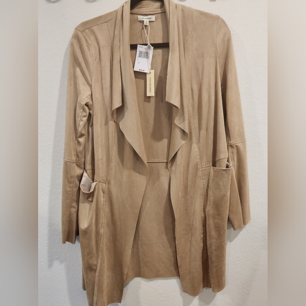 Tan faux Suede lightweight jacket